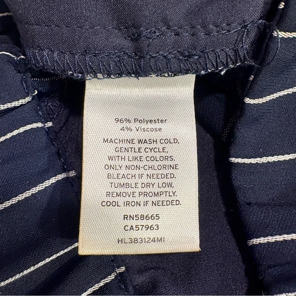 Trouve Navy & Ivory Emma Stripe Elastic Waist Joggers Size 00